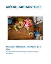 Guía del implementador "Prevención de la Anemía en niños de 1 a 5 años"