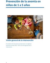 Visión general "Prevención de la anemia en niños de 1 a 5 años"