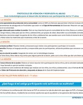 Guía metodológicadel taller de "Protocolo de atención y respuesta al abuso"